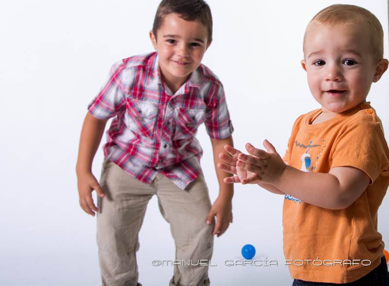 Fotografía en estudio de niños