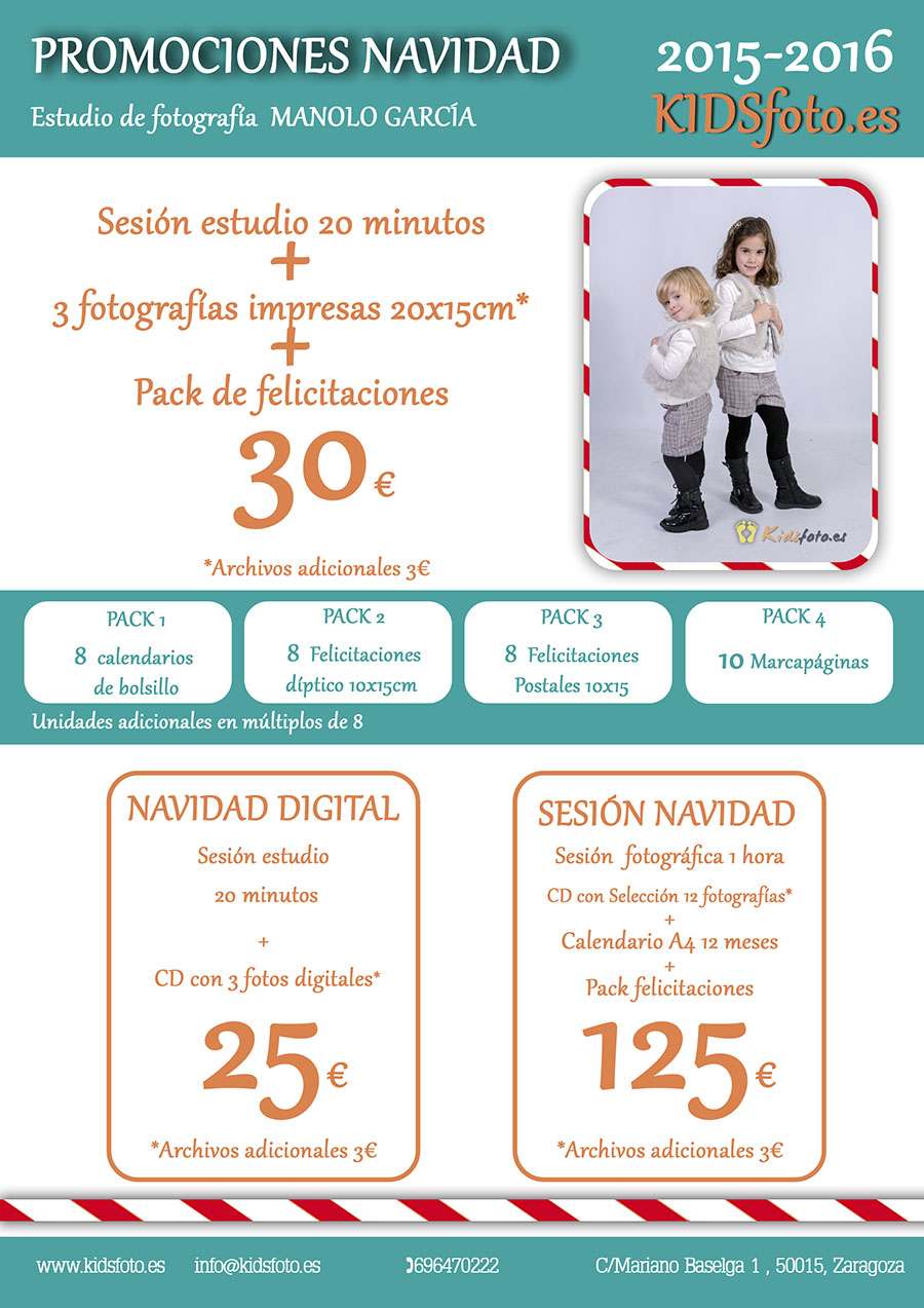 Sesión Fotográfica Navidad Felicitaciones Zaragoza