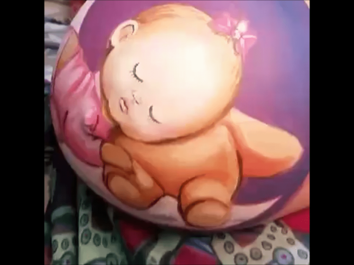 Sesión Belly Paint premamá , dibujo personalizado.