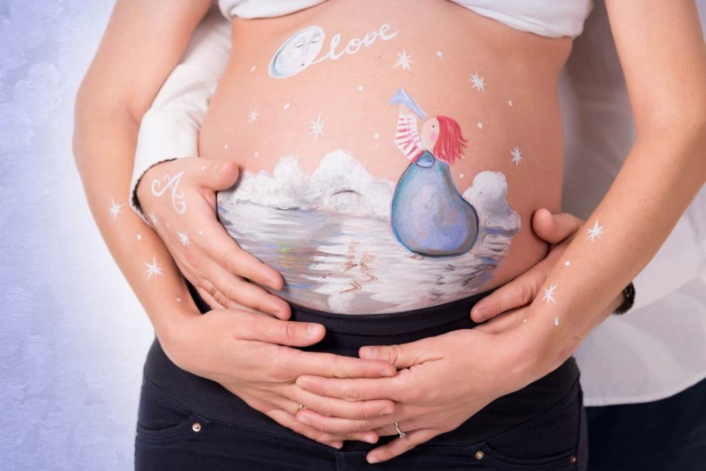 sesión fotográfica premamá body paint embarazo fotografía premamá 10