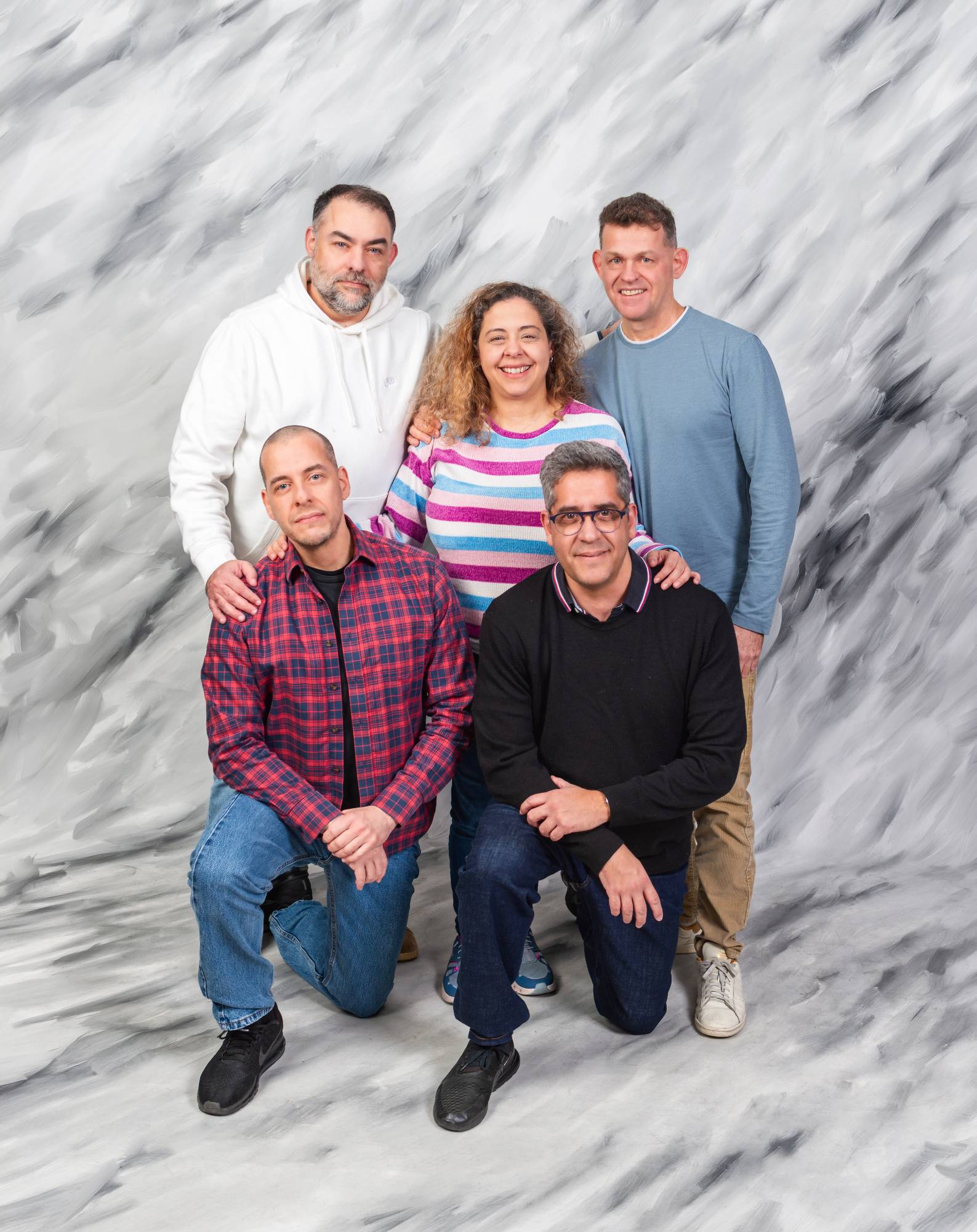 Detalle de manos en sesión familiar