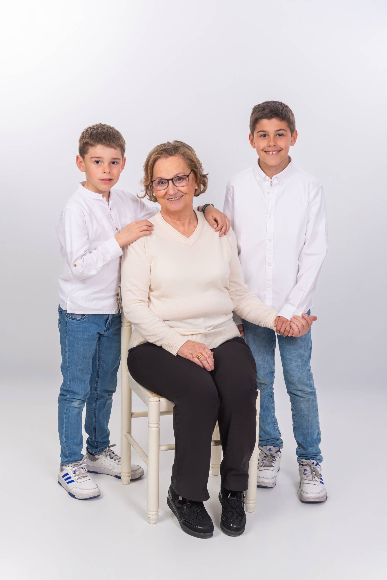 Una sesión de fotos con abuelos y nietos en Zaragoza