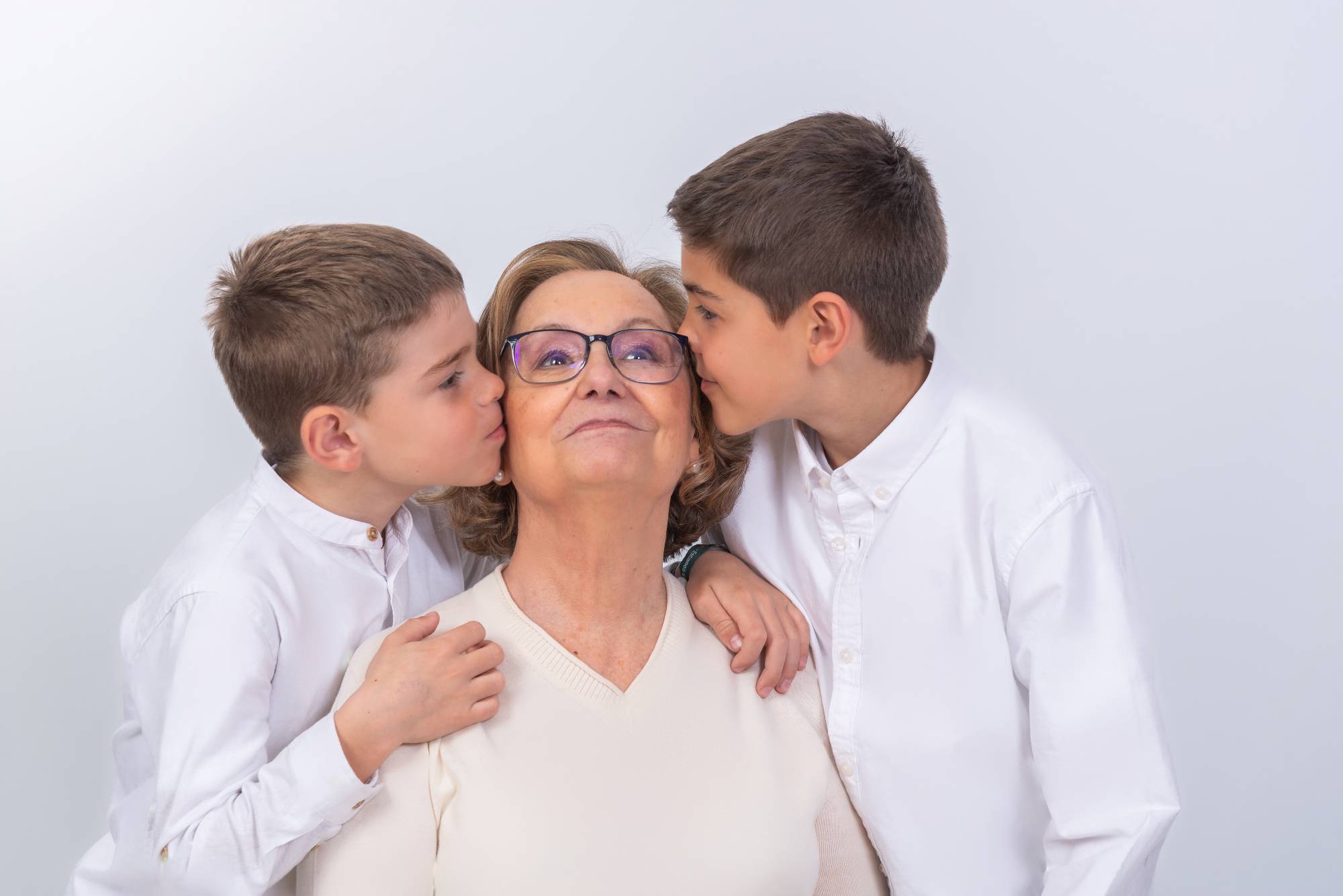 Una sesión de fotos con abuelos y nietos en Zaragoza