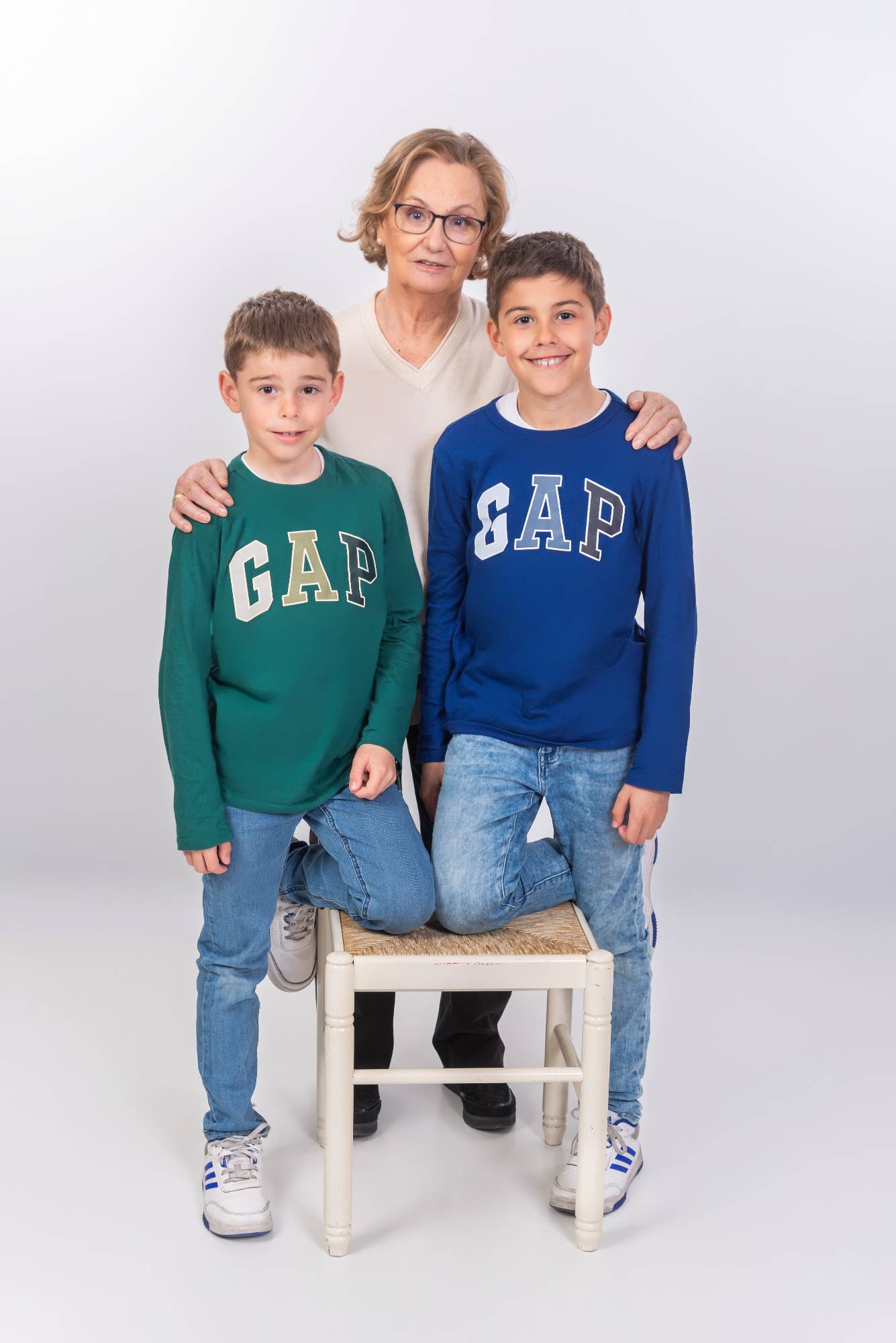 Una sesión de fotos con abuelos y nietos en Zaragoza