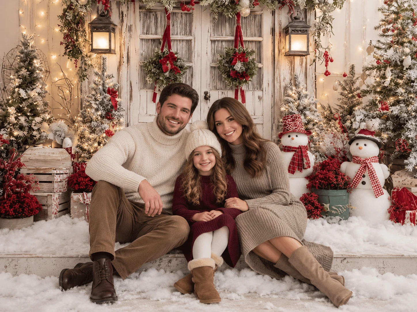 Fotografía de ambiente navideño para las sesiones de Navidad 2026 en Zaragoza