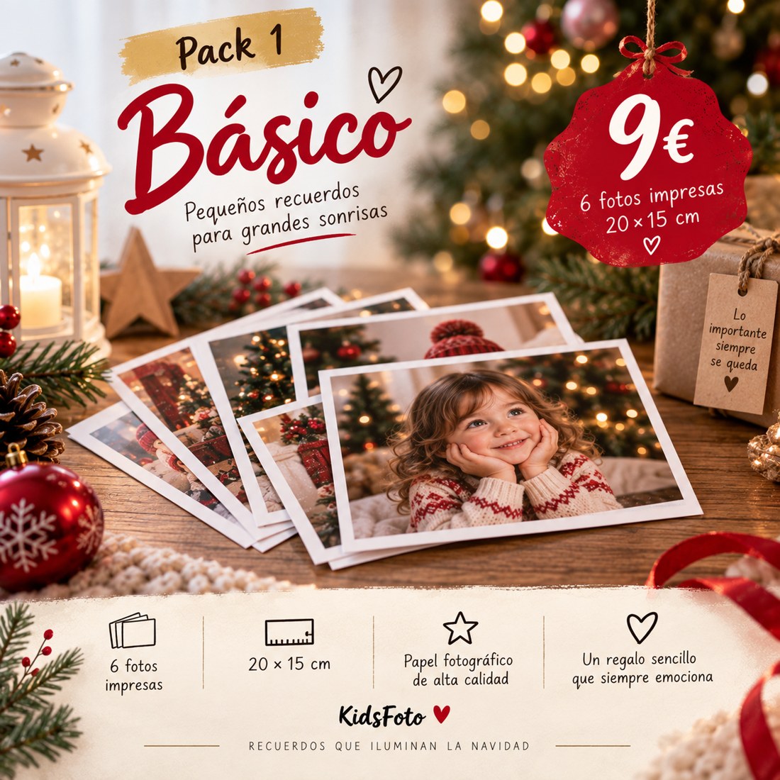 Pack 1 Navidad KidsFoto: 6 fotos impresas 20×15 cm